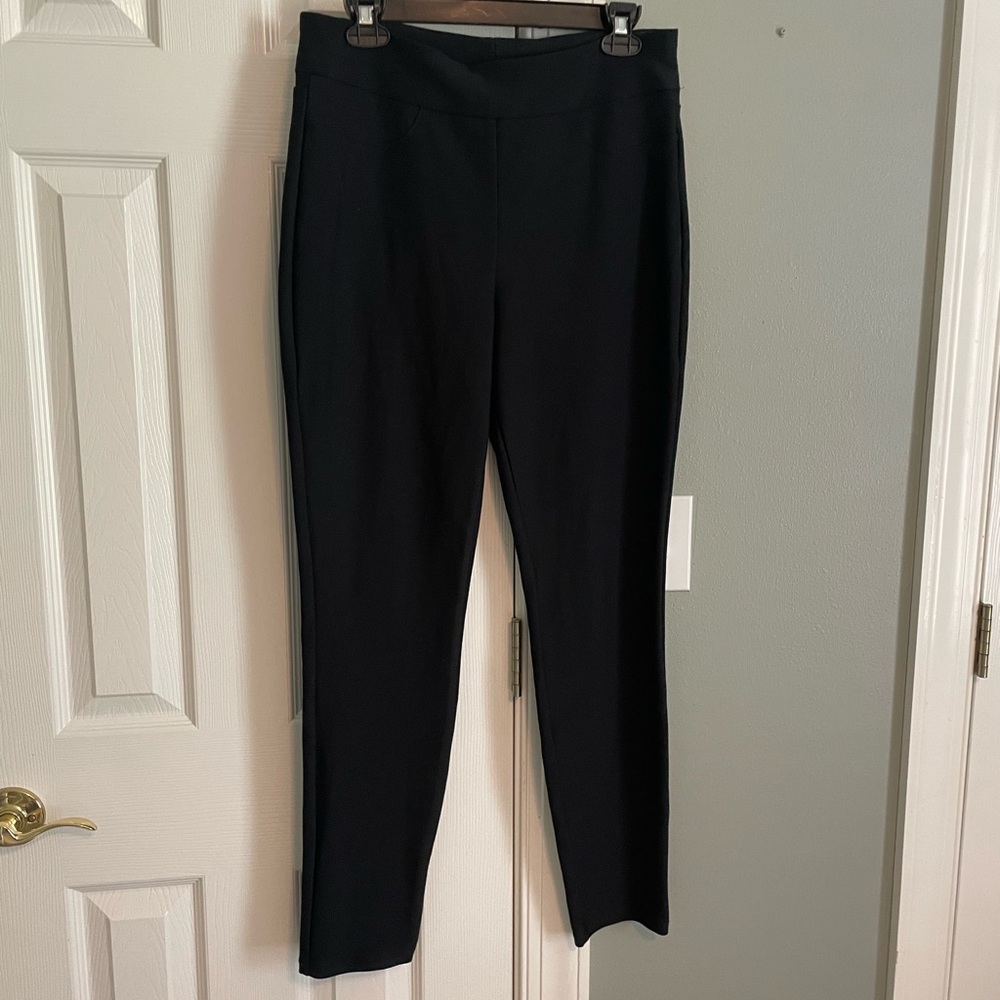 Honeylove Jet Black Straight Leg Denim-Look Leggings